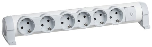 Колодка удлинителя с заземлением и выключателем Legrand Комфорт 6-м 16А 3500Вт бело-серый фото Колодка удлинителя с заземлением и выключателем Legrand Комфорт 6-м 16А 3500Вт бело-серый картинка